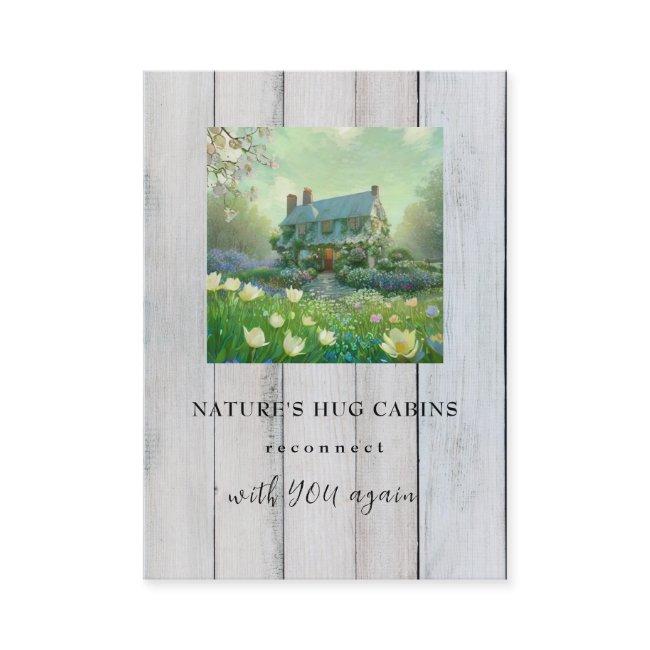 *~* QR AP49 Rustic Cabin Cottage Spring Flowers
