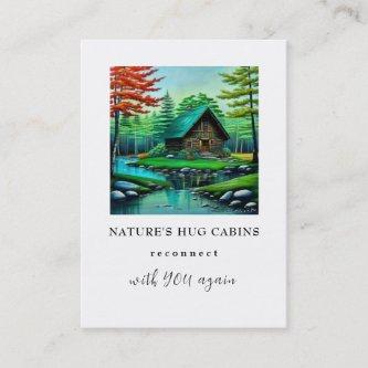 *~* QR AP49  Summer Stream  Rustic Cabin Cottage