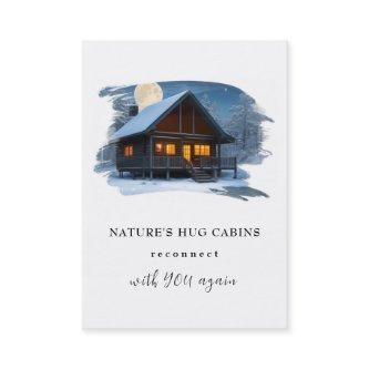 *~* QR AP49  Winter Snowy Rustic Cabin Cottage