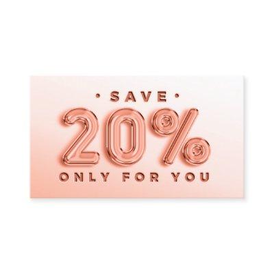 QR CODE 20%OFF DICOUNT PROMOTIONAL INSERT BLUSH