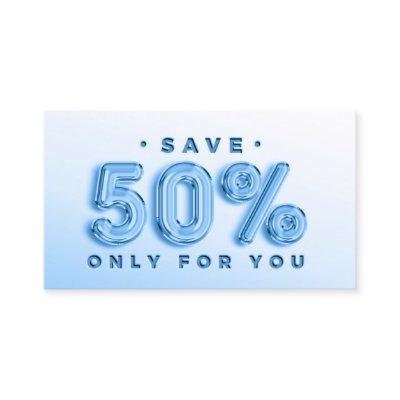 QR CODE 50%OFF DISCOUNT PROMOTIONAL INSERT