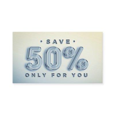 QR CODE 50%OFF DISCOUNT PROMOTIONAL SMOKY BLUE