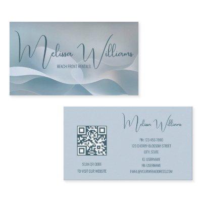 QR Code Abstract Art Wave Initials