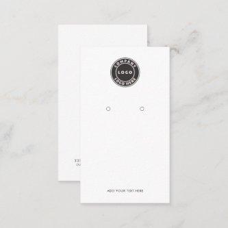QR Code and Business Logo Earring Display Card