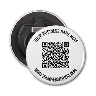 QR Code and Custom Text Professional Personalized Bottle Opener