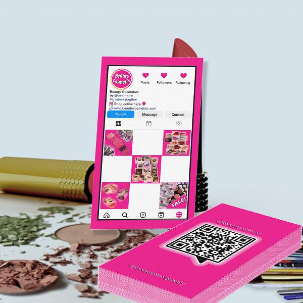 QR Code Beauty Cosmetic Trendy Instagram Cute Pink