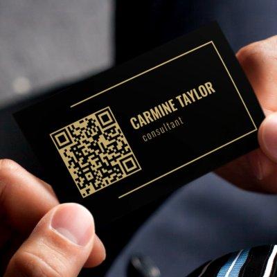 QR Code Black and Gold Consultant