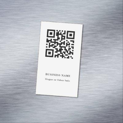 QR Code Black & White Simple  Magnet