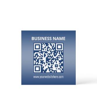 QR Code | Blue (or any color) Gradient Note Card