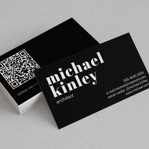 QR code bold modern minimalist professional black