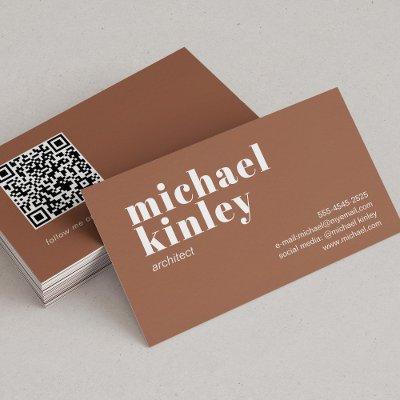 QR code bold modern minimalist professional brown