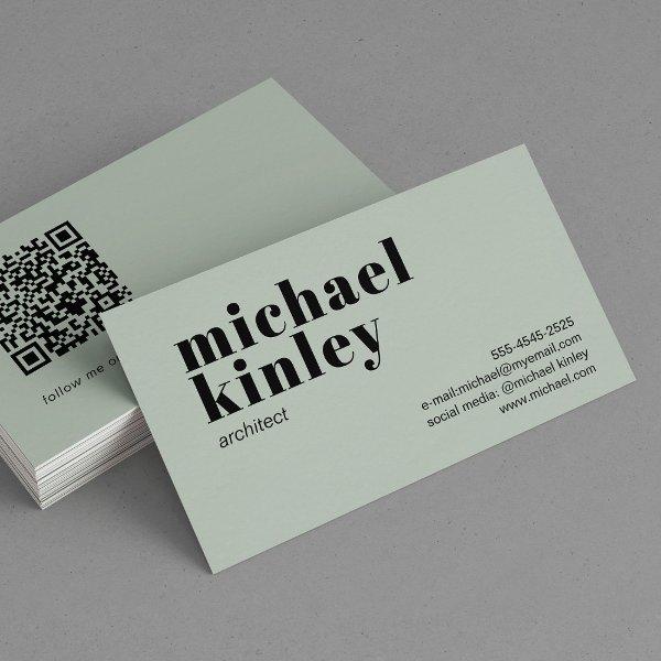 QR code bold modern minimalist professional sage