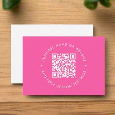 QR Code Bold Pink Professional Stylish