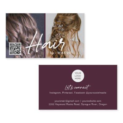 QR code  for hair stylish with photos