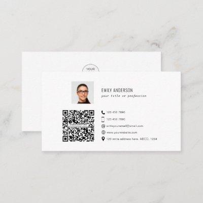 QR code  with photo simple corporate