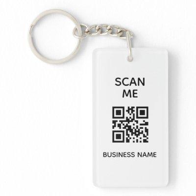 QR Code  Your Logo Custom Keychain