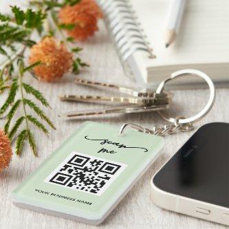 QR Code  Your Logo Custom Keychain