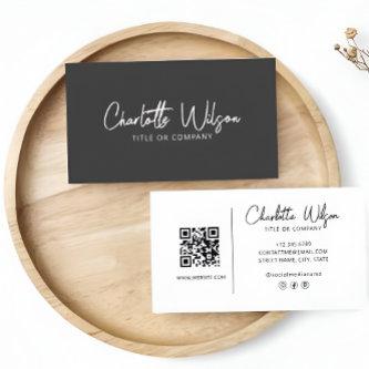 QR Code Business custom Black Modern Professional