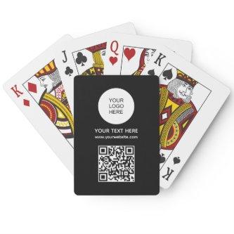 QR Code Business Logo Barcode Personalized Poker Poker Cards
