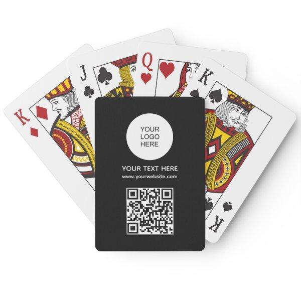 QR Code Business Logo Barcode Personalized Poker Poker Cards