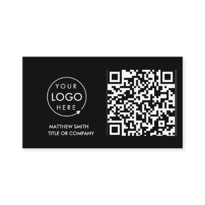 QR Code Business Logo | Black Modern Professional