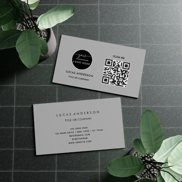 QR Code Business Logo | Black Modern Professional