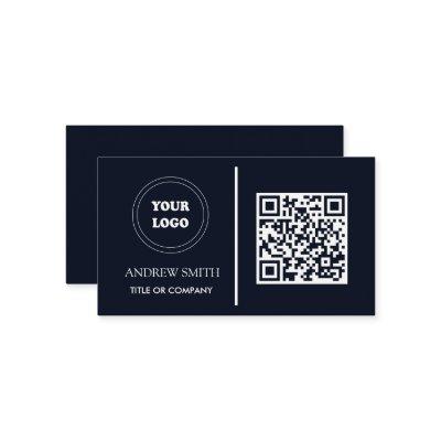 QR Code Business Logo Dark Modern Professional