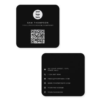 QR Code Business Logo Modern Minimalist Business  Square