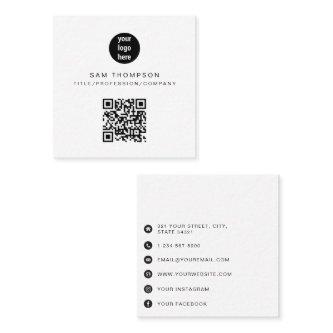 QR Code Business Logo Modern Minimalist  Square