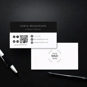QR Code Business Logo Modern Professional