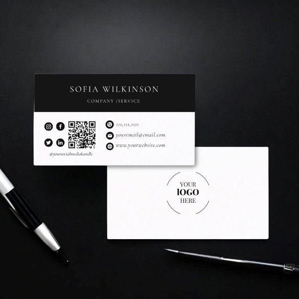 QR Code Business Logo Modern Professional