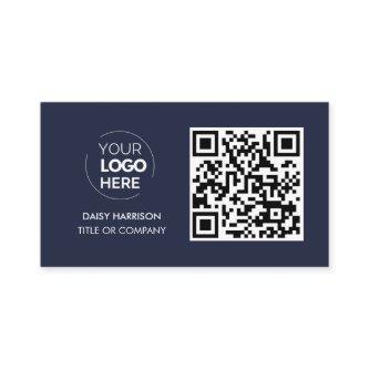 QR Code Business Logo | Navy Modern Professional