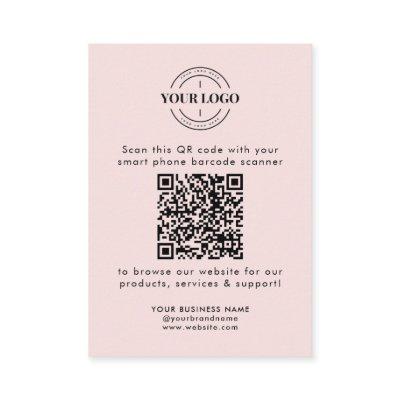 QR Code Business Website Scan Me Social Media Logo
