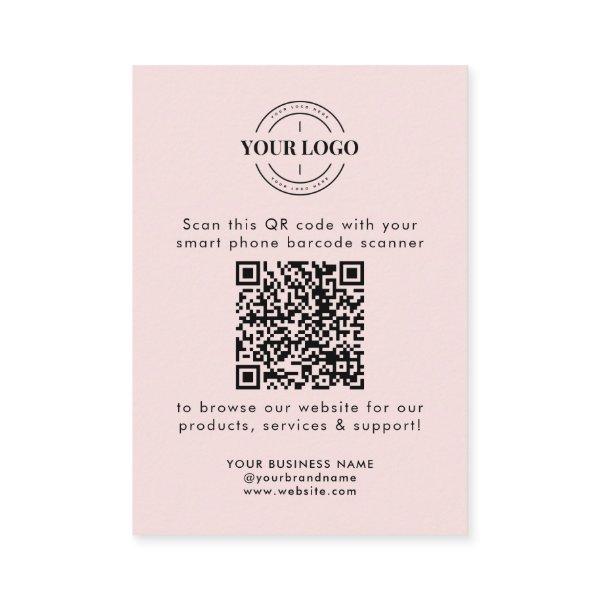 QR Code Business Website Scan Me Social Media Logo