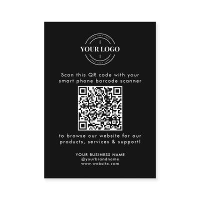 QR Code Business Website Scan Me Social Media Logo