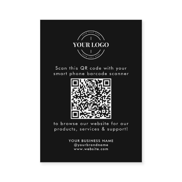 QR Code Business Website Scan Me Social Media Logo