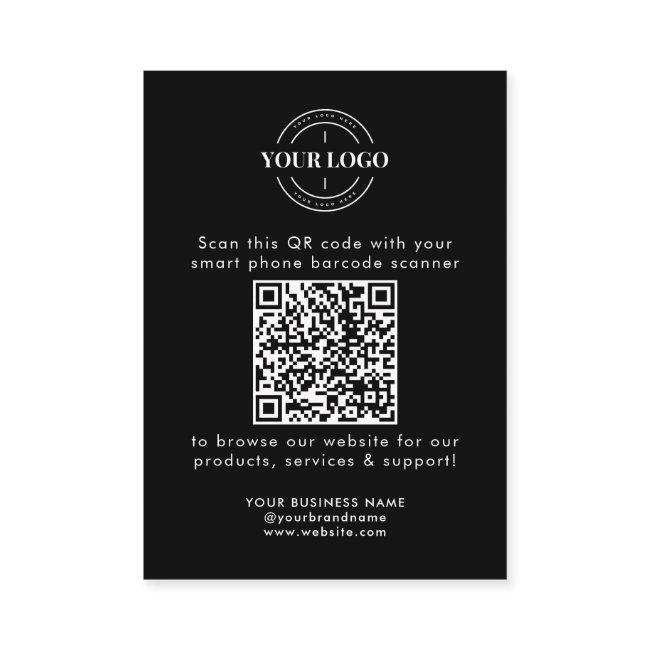 QR Code Business Website Scan Me Social Media Logo