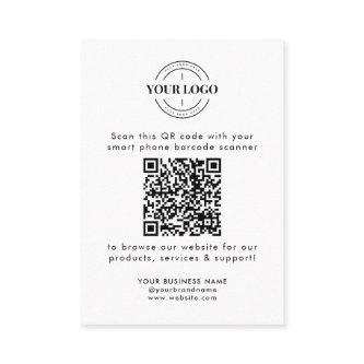 QR Code Business Website Scan Me Social Media Logo