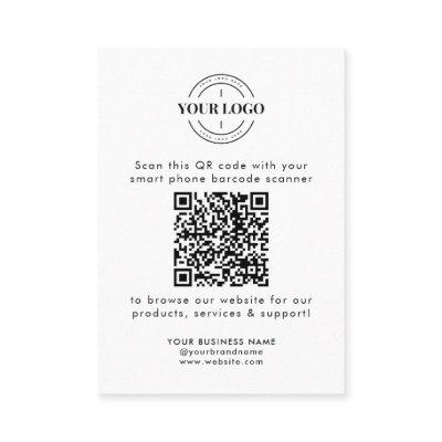 QR Code Business Website Scan Me Social Media Logo