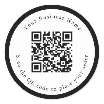 QR Code cafe/business table menu sticker
