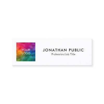 QR Code Company Logo Here Employee Name Mini Calling Card