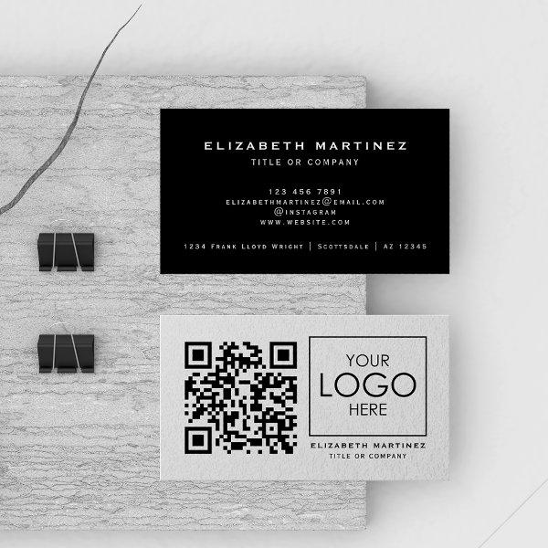 QR Code Company Logo Professional Front and Back