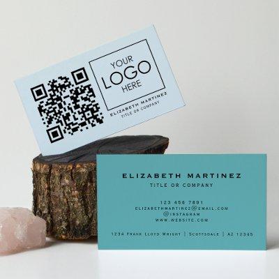 QR Code Company Logo Professional Front and Back