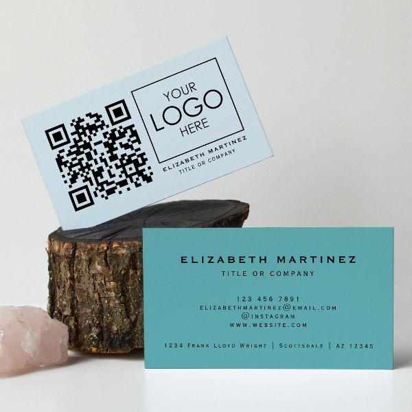 QR Code Company Logo Professional Front and Back