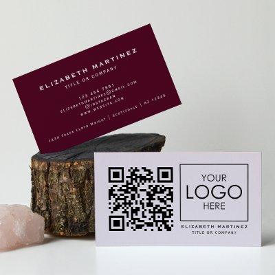 QR Code Company Logo Professional Front and Back