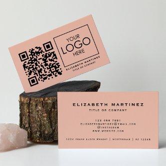 QR Code Company Logo Professional Front and Back