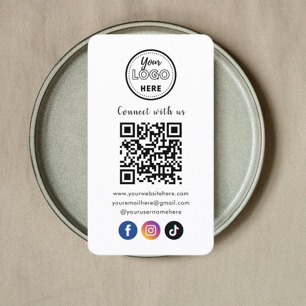QR Code Connect With Us Facebook Instagram Tiktok