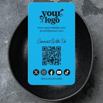 QR Code Connect With Us Social Media Cool Vertical