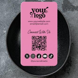 QR Code Connect With Us Social Media Cool Vertical
