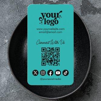 QR Code Connect With Us Social Media Cool Vertical